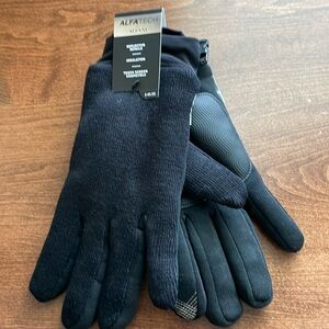 NWT! Men’s Alfani Touchscreen Black Winter Gloves Size Medium